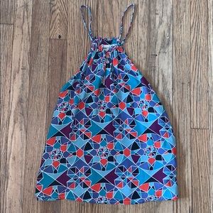 Roxy Geometric High Cut Tank with Button Closure